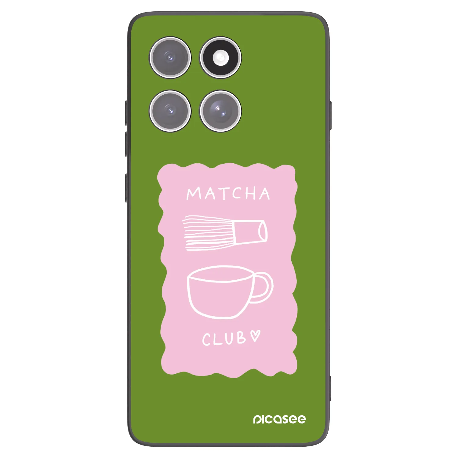 Picasee Μαύρη θήκη σιλικόνης για Motorola Edge 60 Pro - Matcha club