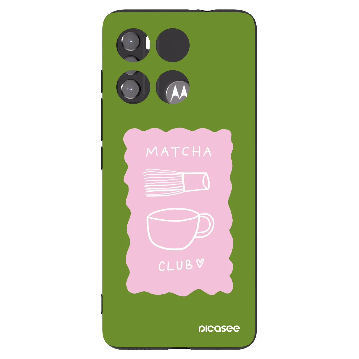 Picasee Μαύρη θήκη σιλικόνης για Motorola Edge 60 5G - Matcha club
