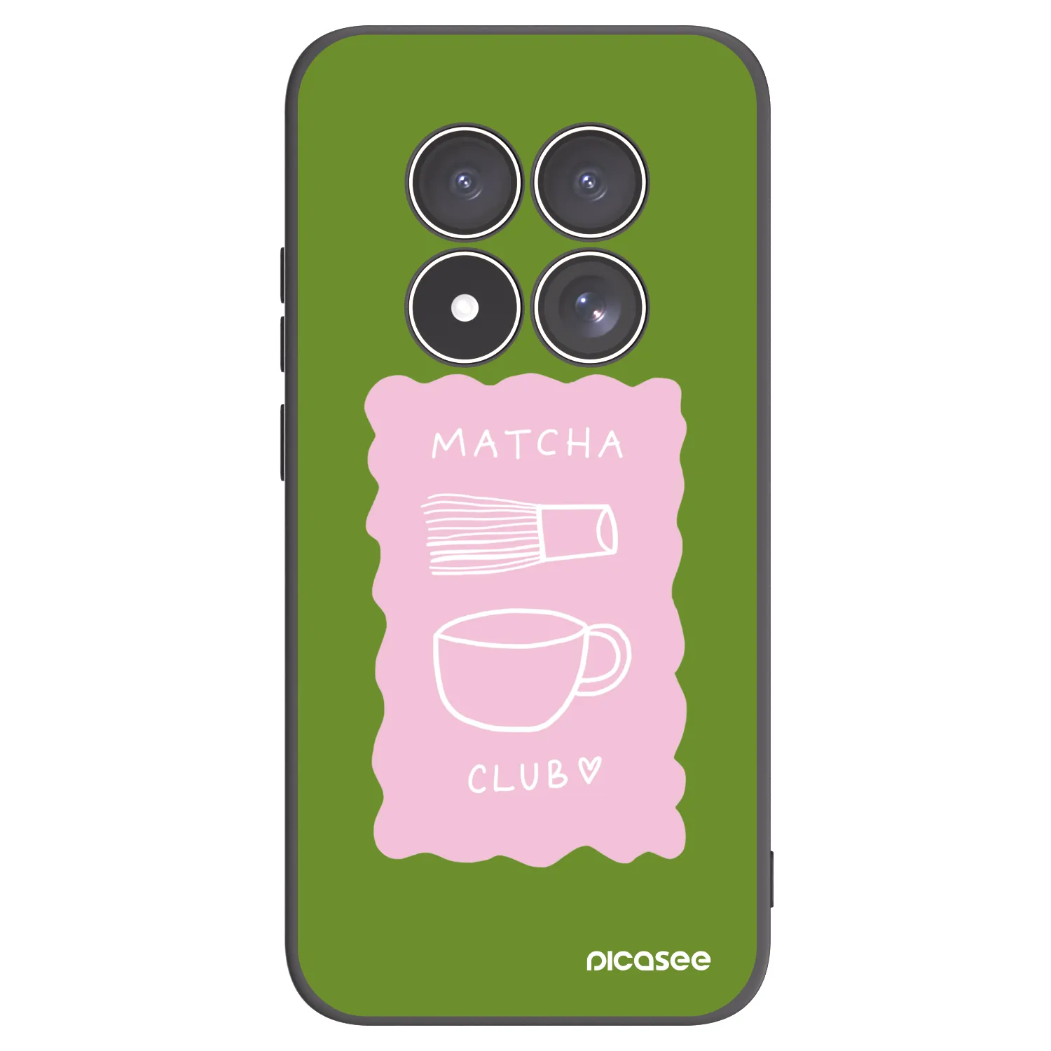 Picasee Μαύρη θήκη σιλικόνης για Xiaomi Redmi Note 15 Pro 4G - Matcha club