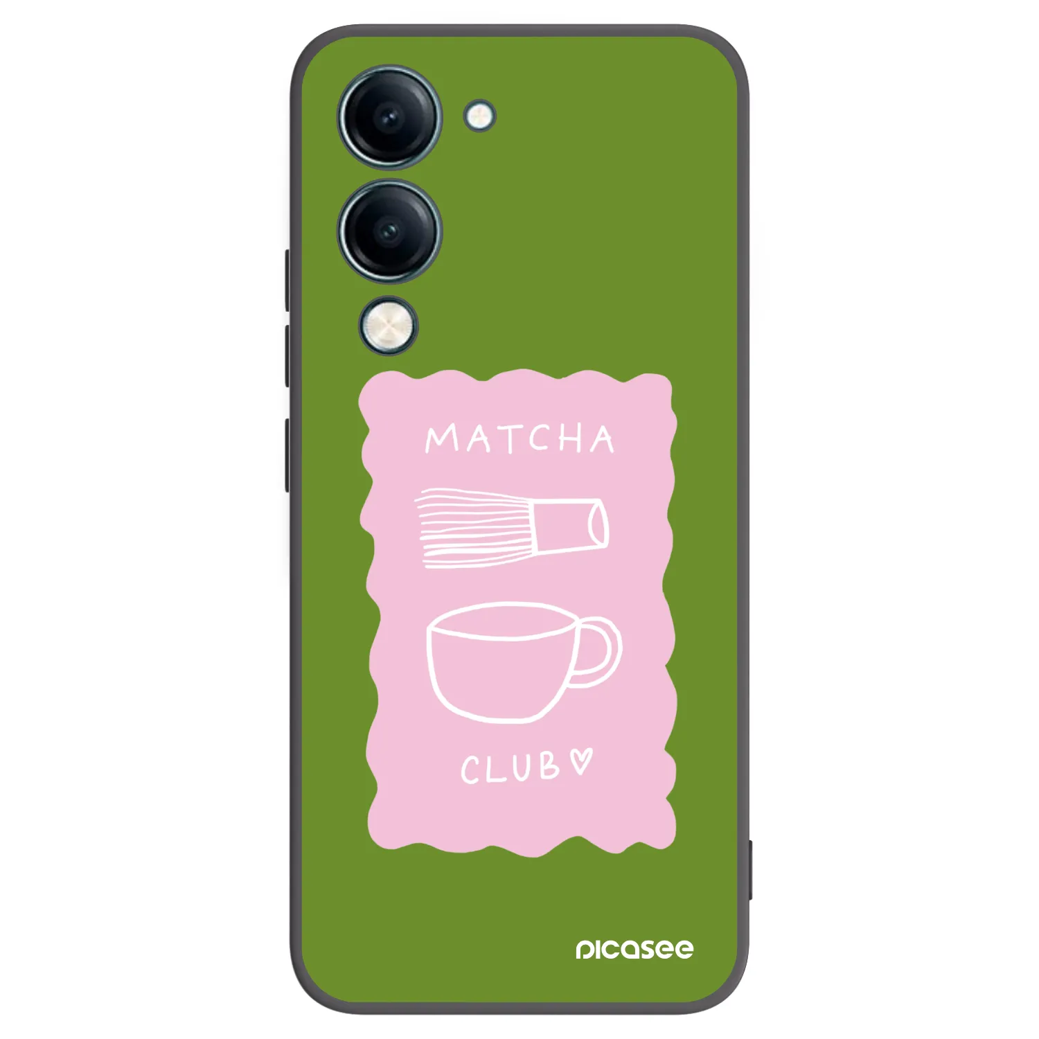 Picasee Μαύρη θήκη σιλικόνης για Vivo Y29s 5G - Matcha club