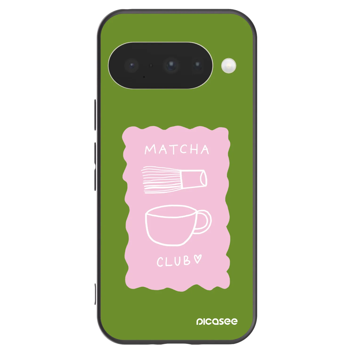 Picasee Μαύρη θήκη σιλικόνης για Google Pixel 10 - Matcha club