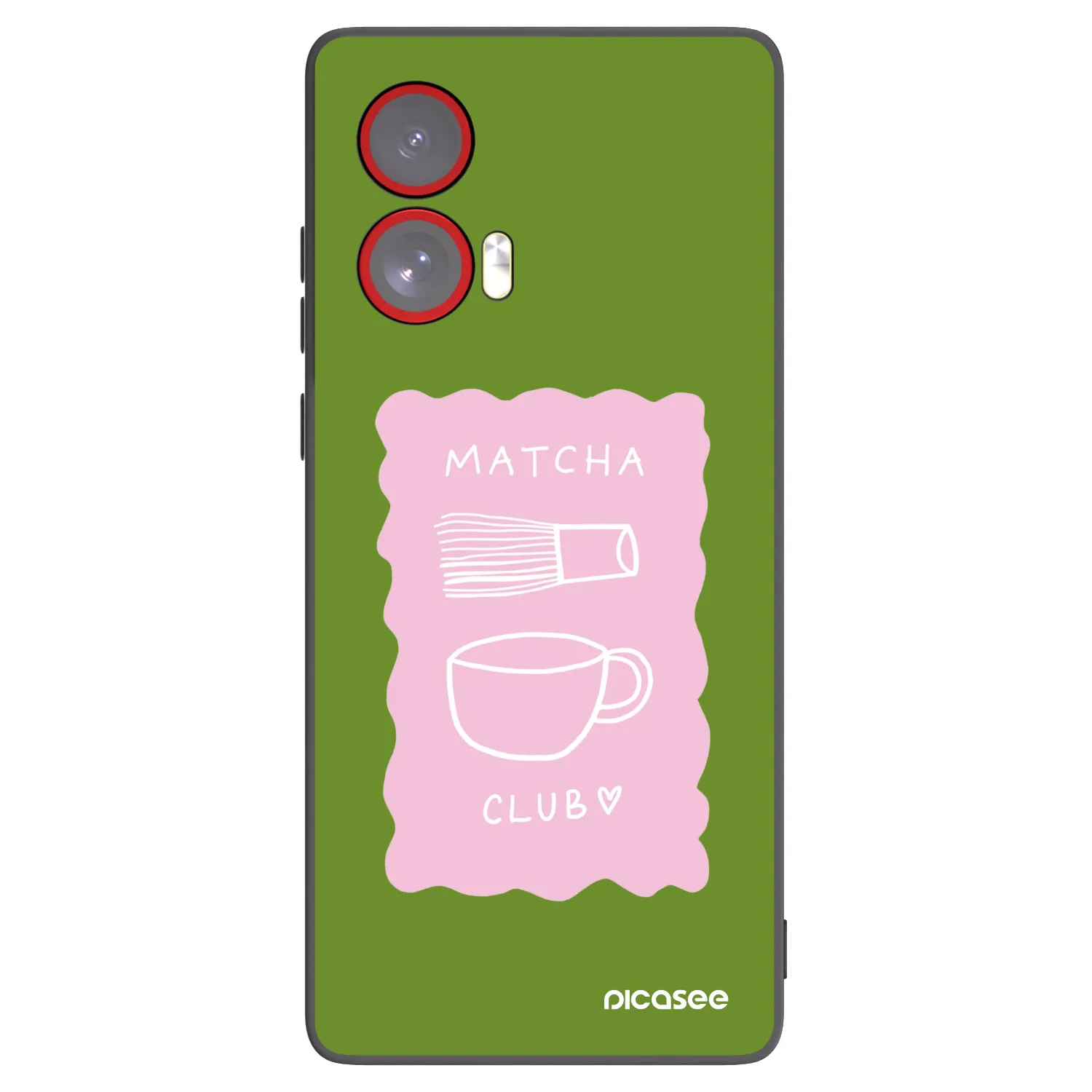 Picasee Μαύρη θήκη σιλικόνης για Motorola Edge 50 Fusion - Matcha club