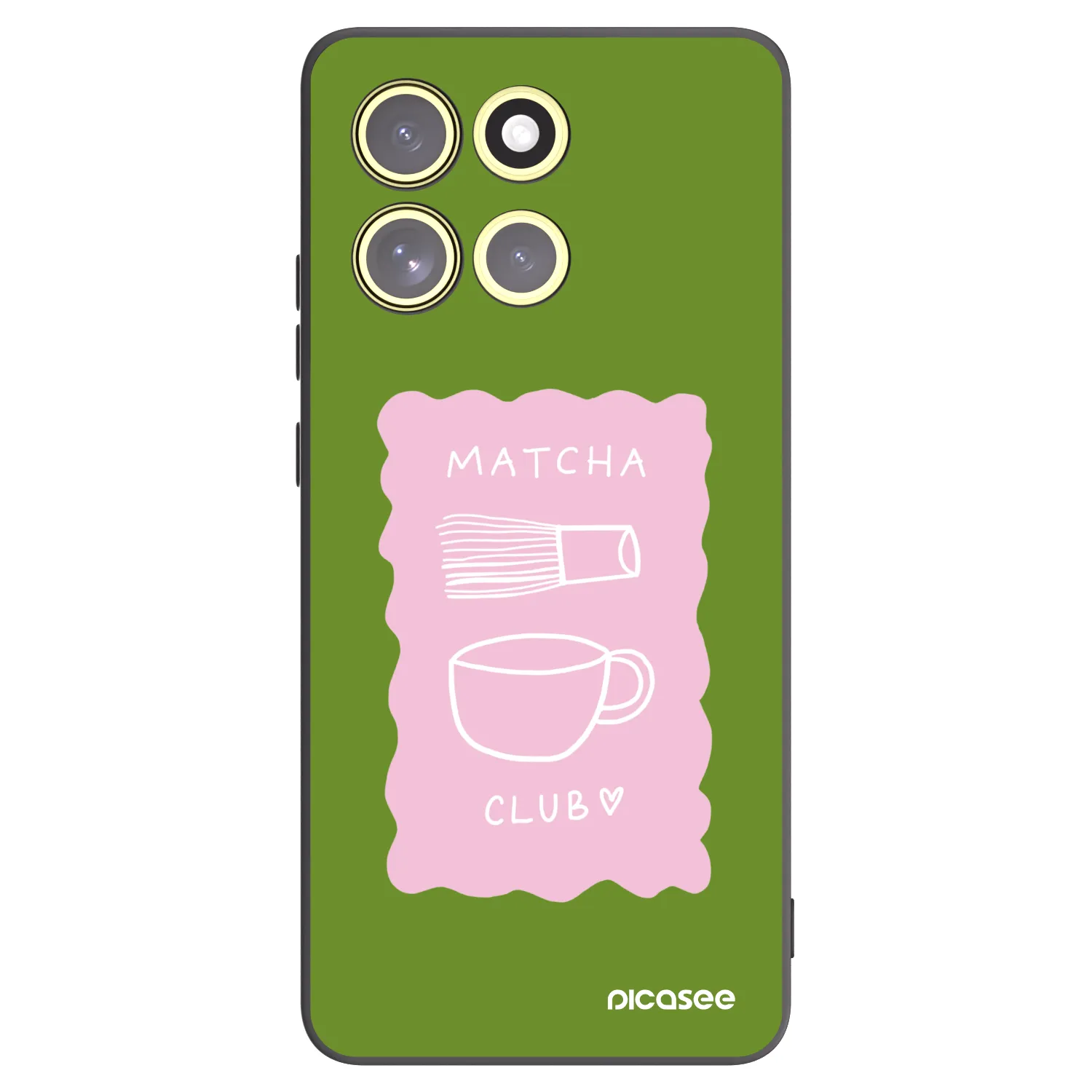 Picasee Μαύρη θήκη σιλικόνης για Motorola Moto G86 Power 5G - Matcha club
