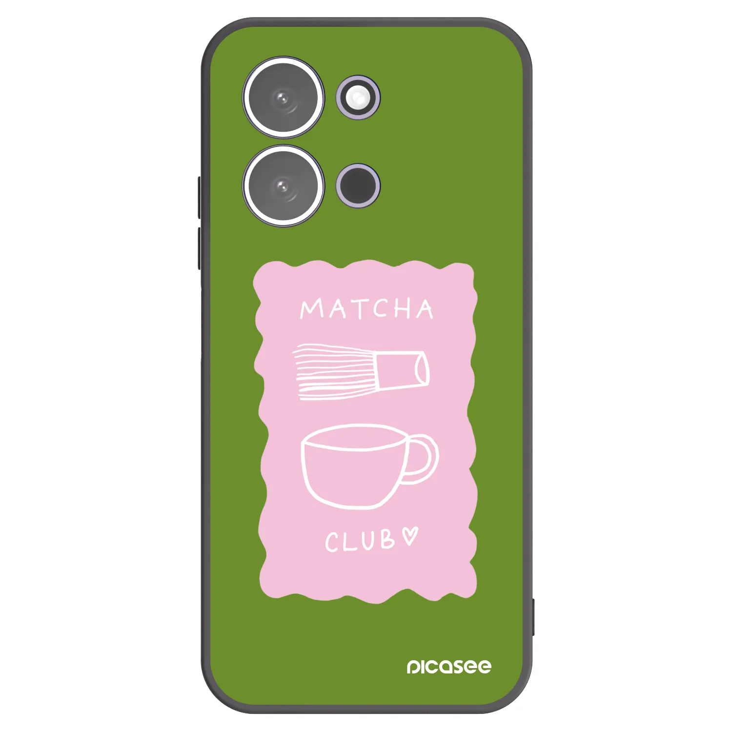 Picasee Μαύρη θήκη σιλικόνης για Xiaomi Redmi 15C 5G - Matcha club