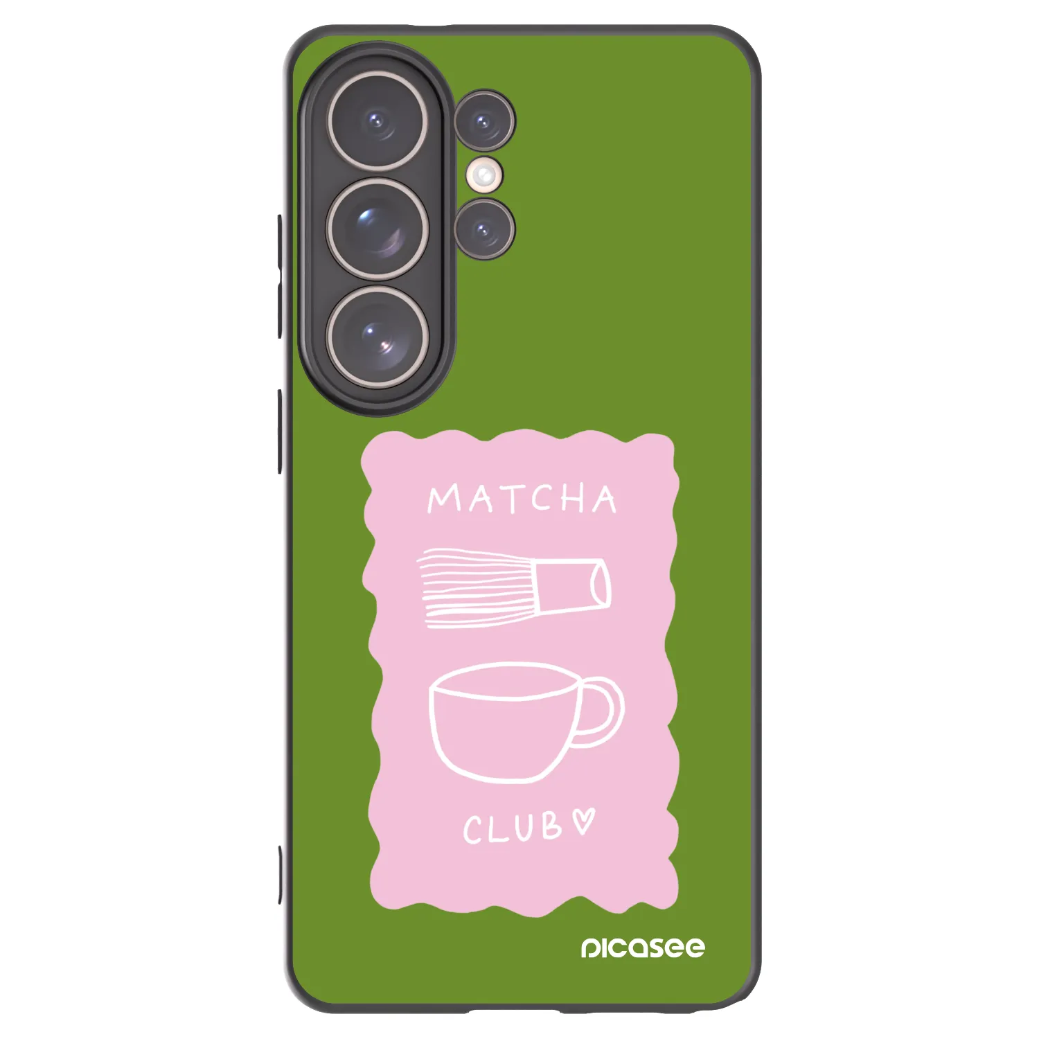 Picasee Μαύρη θήκη σιλικόνης για Samsung Galaxy S26 Ultra - Matcha club