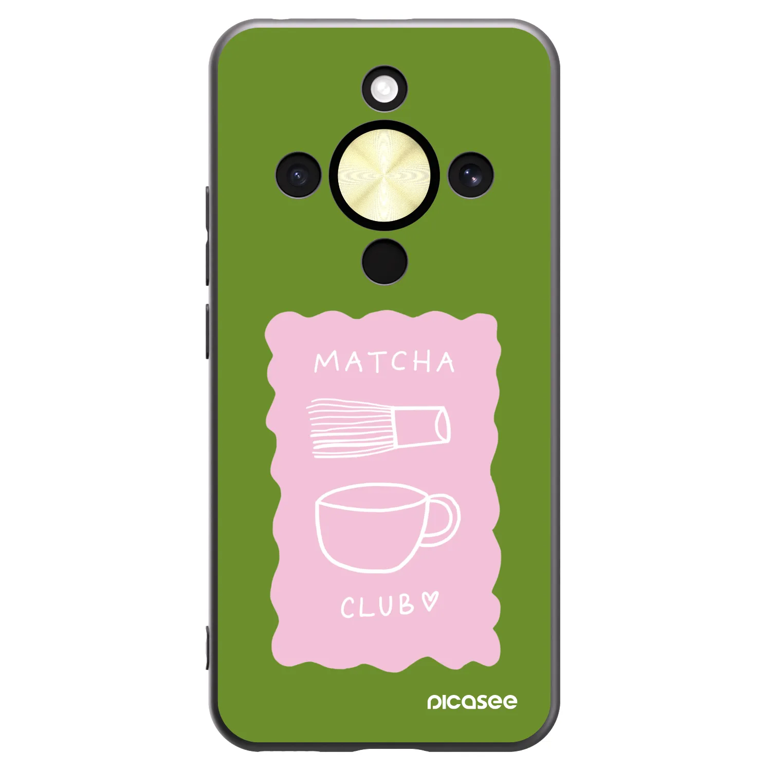 Picasee Μαύρη θήκη σιλικόνης για Honor Magic8 Lite 5G - Matcha club