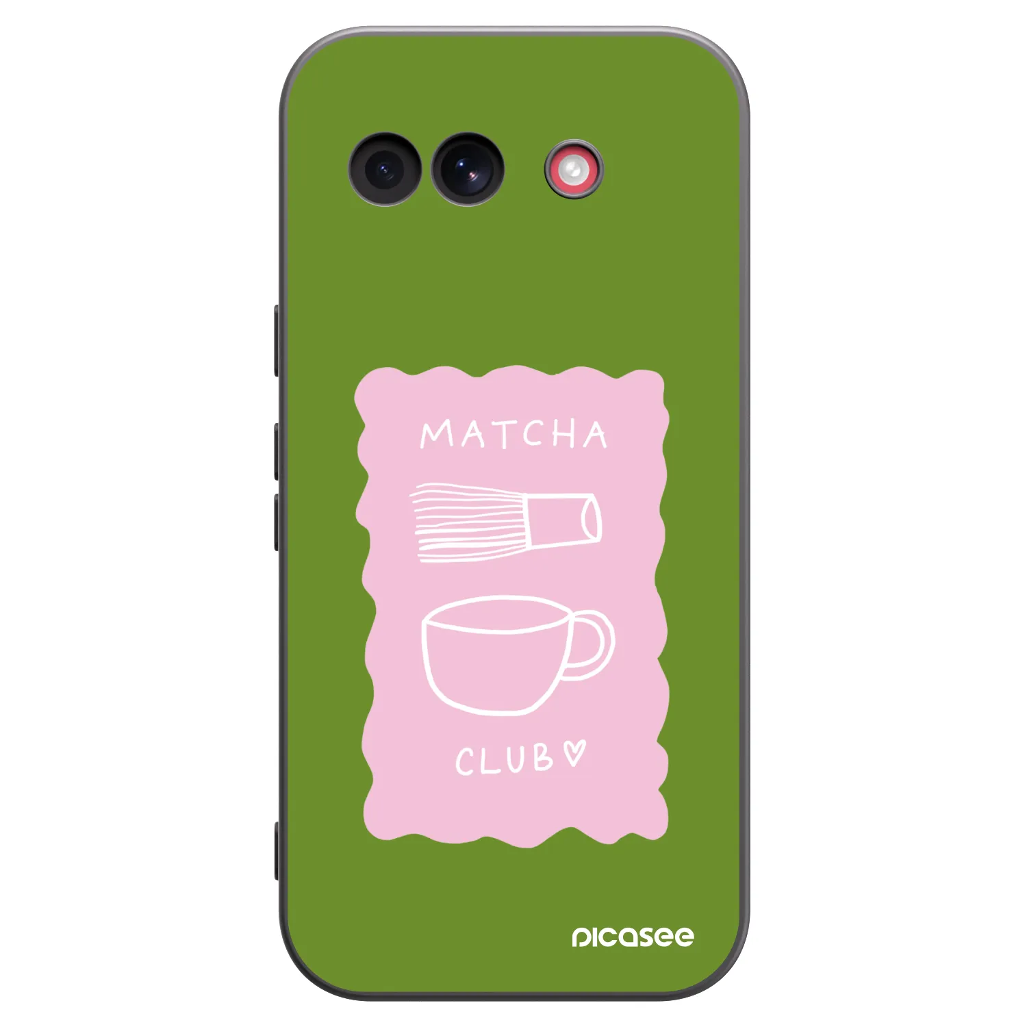 Picasee Μαύρη θήκη σιλικόνης για Google Pixel 10a - Matcha club