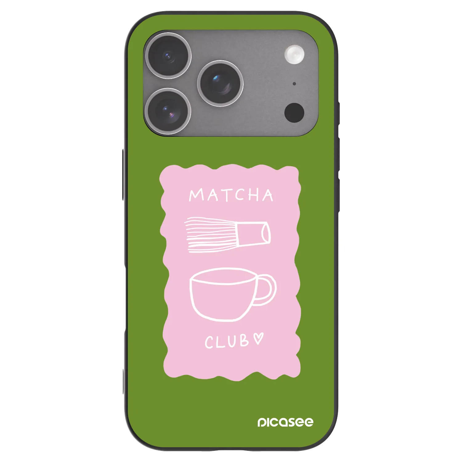 Picasee Μαύρη θήκη σιλικόνης για Apple iPhone 18 Pro - Matcha club