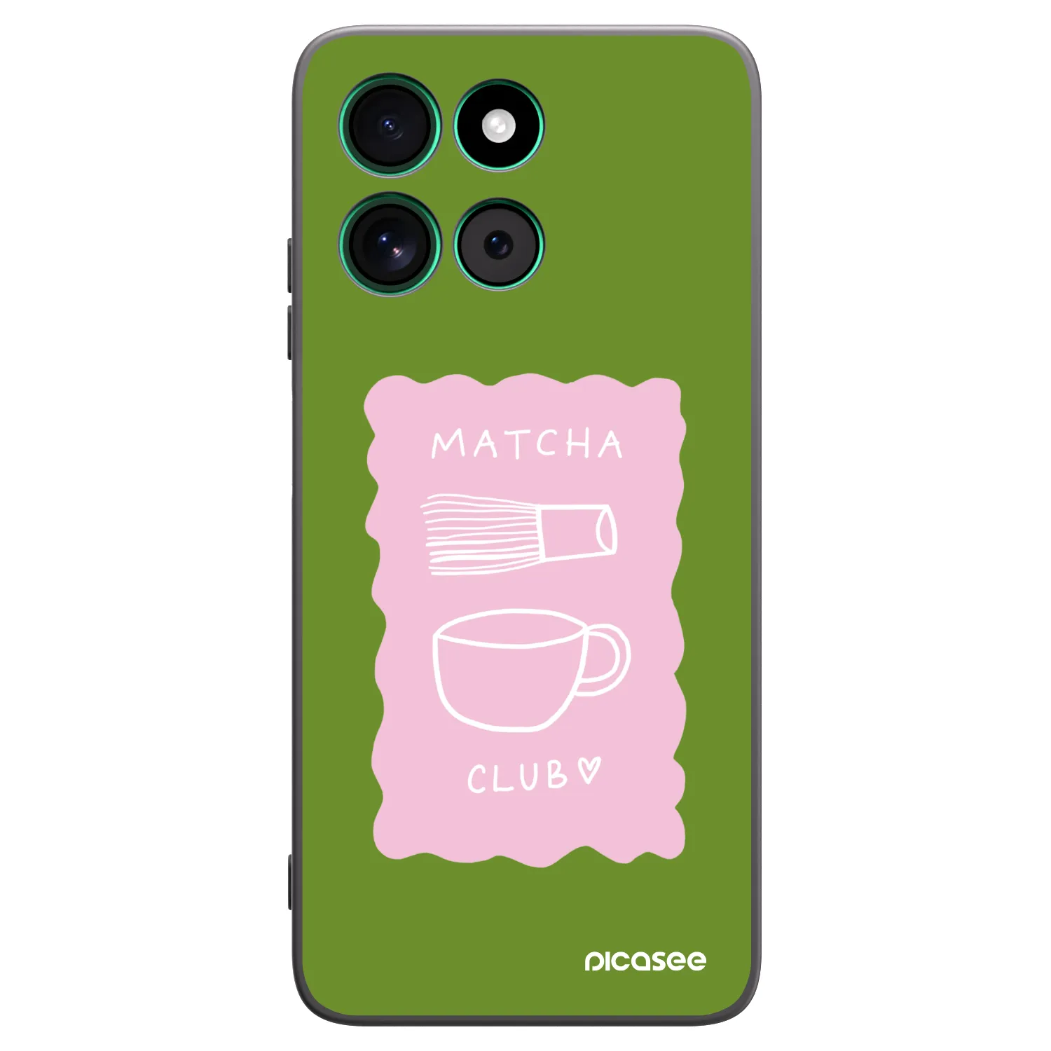 Picasee Μαύρη θήκη σιλικόνης για Motorola Moto G57 Power - Matcha club