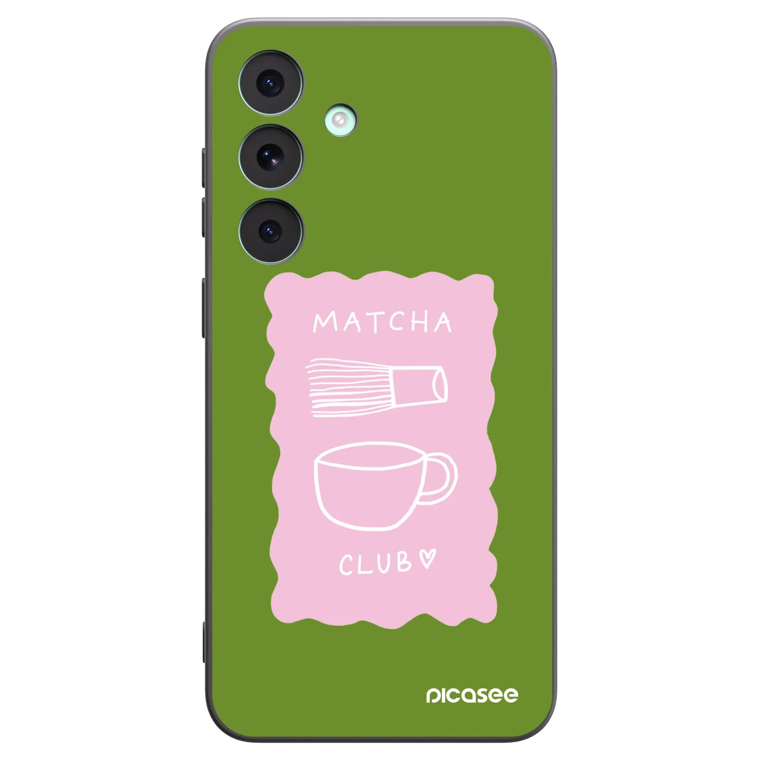 Picasee Μαύρη θήκη σιλικόνης για Samsung Galaxy S26 FE - Matcha club