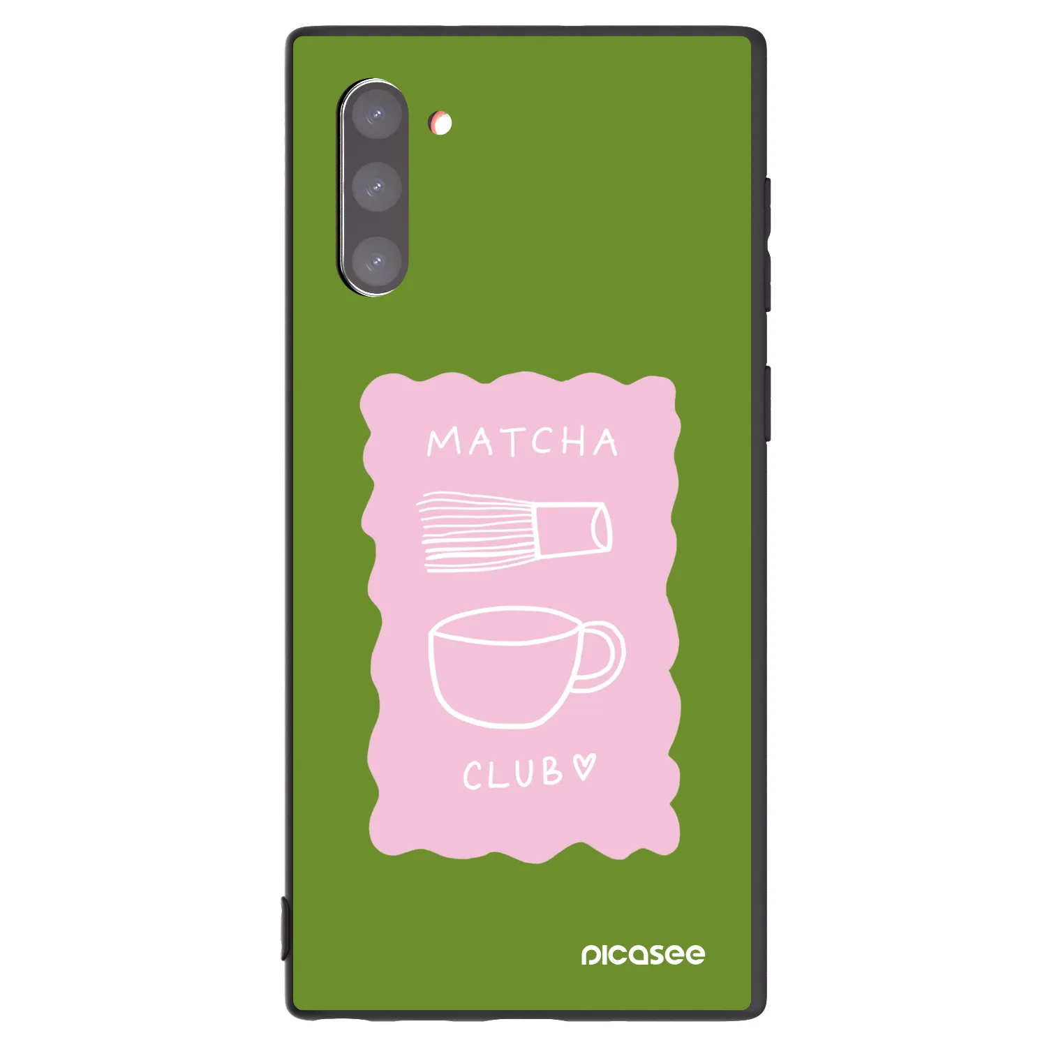 Picasee Μαύρη θήκη σιλικόνης για Samsung Galaxy Note 10 N970F - Matcha club