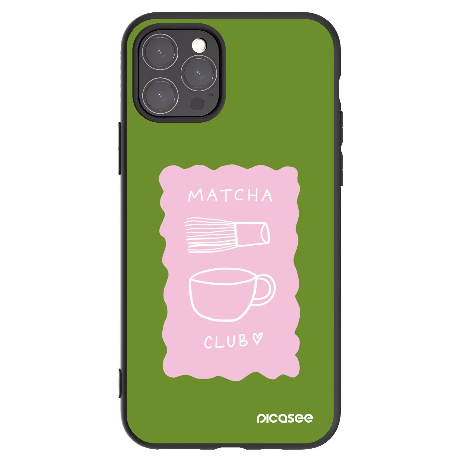 Picasee Μαύρη θήκη σιλικόνης για Apple iPhone 11 Pro - Matcha club