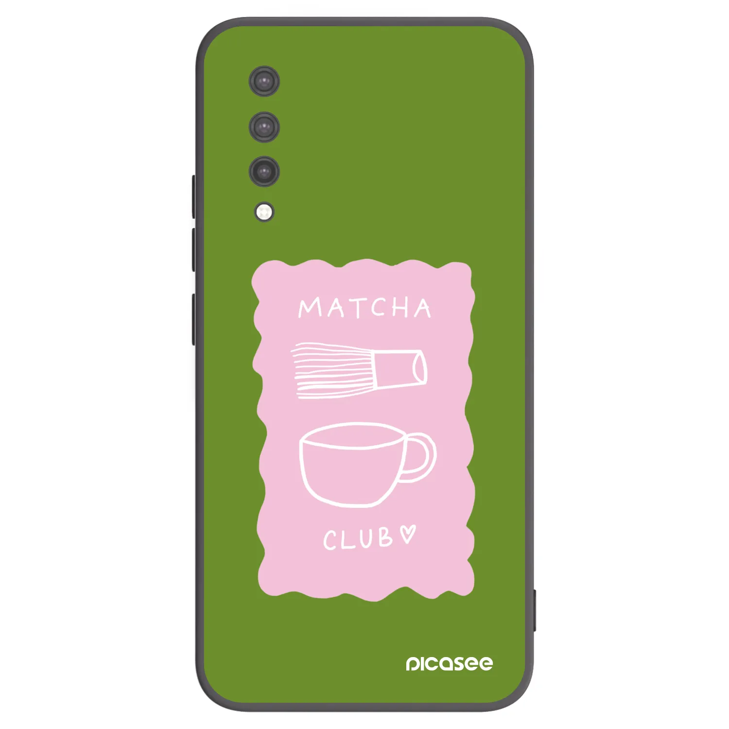 Picasee Μαύρη θήκη σιλικόνης για Xiaomi Mi 9 Lite - Matcha club