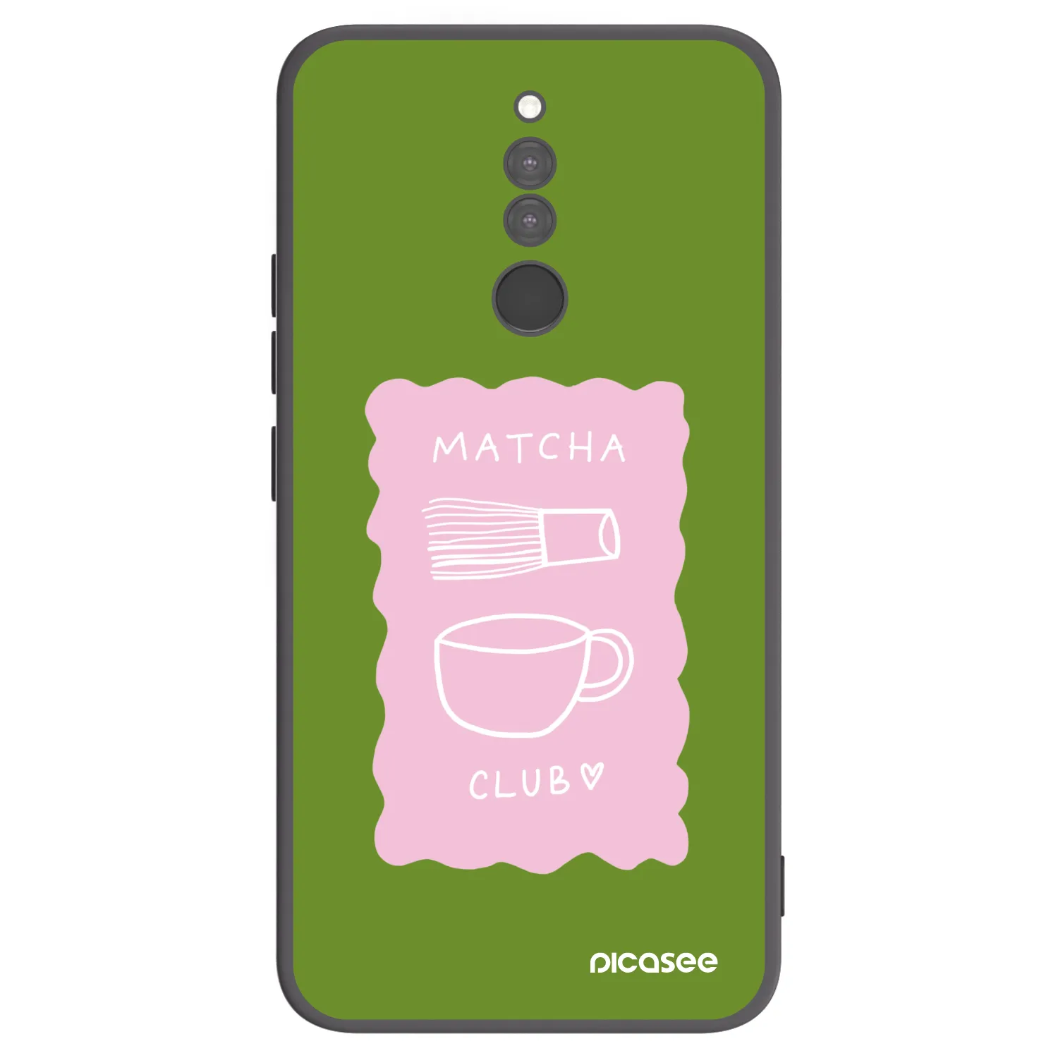 Picasee Μαύρη θήκη σιλικόνης για Xiaomi Redmi 8 - Matcha club