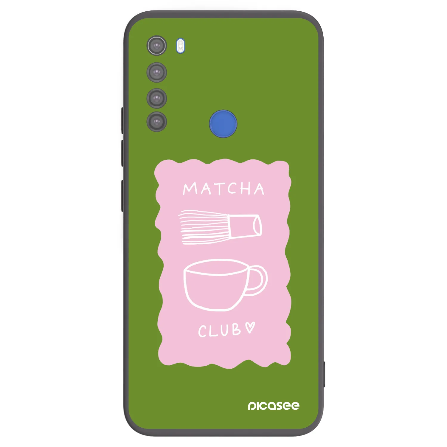 Picasee Μαύρη θήκη σιλικόνης για Xiaomi Redmi Note 8T - Matcha club