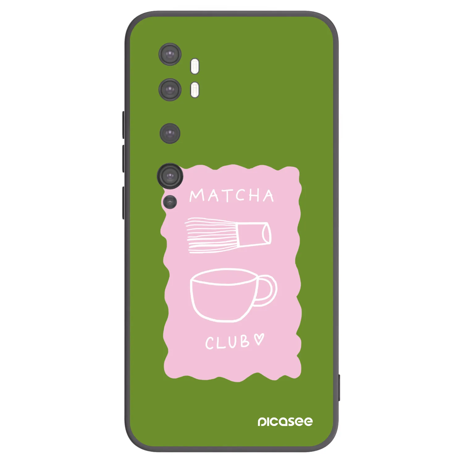 Picasee Μαύρη θήκη σιλικόνης για Xiaomi Mi Note 10 (Pro) - Matcha club