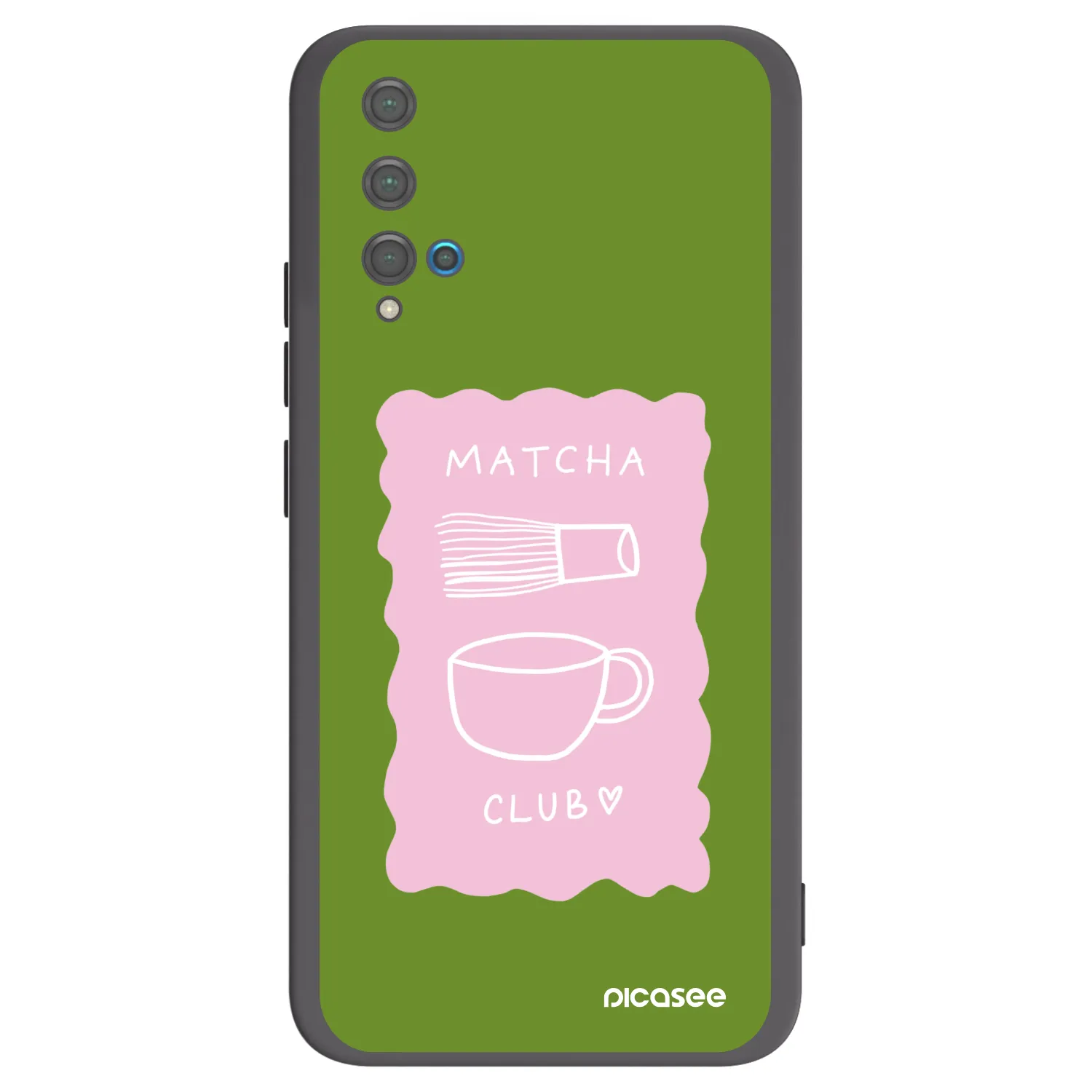 Picasee Μαύρη θήκη σιλικόνης για Huawei Nova 5T - Matcha club