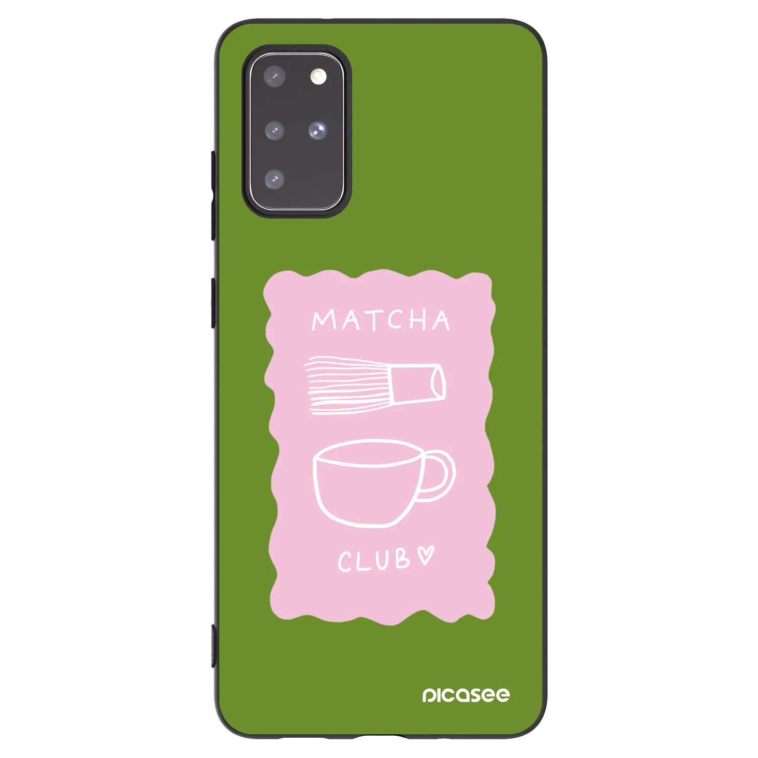 Picasee Μαύρη θήκη σιλικόνης για Samsung Galaxy S20+ G985F - Matcha club