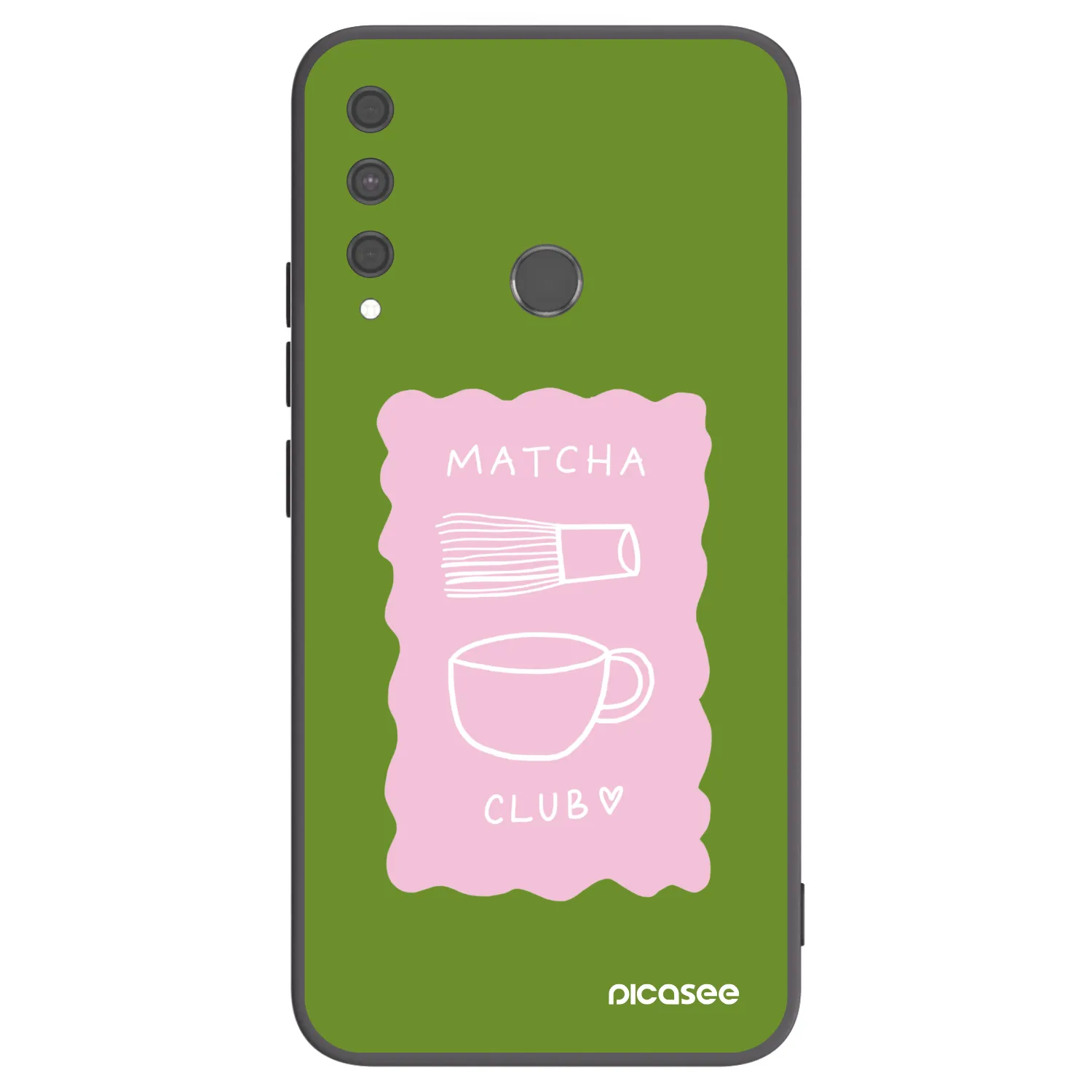 Picasee Μαύρη θήκη σιλικόνης για Huawei P40 Lite E - Matcha club