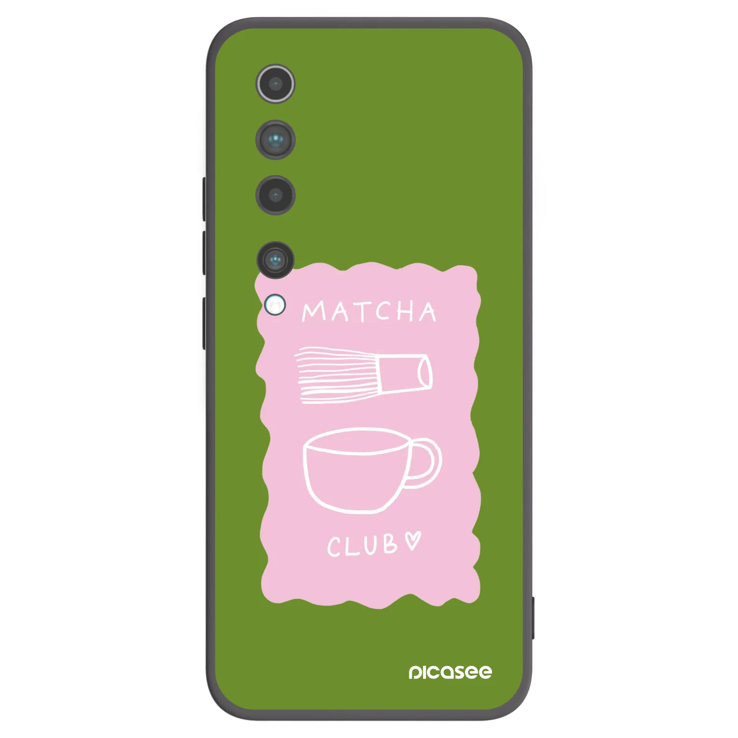 Picasee Μαύρη θήκη σιλικόνης για Xiaomi Mi 10 - Matcha club