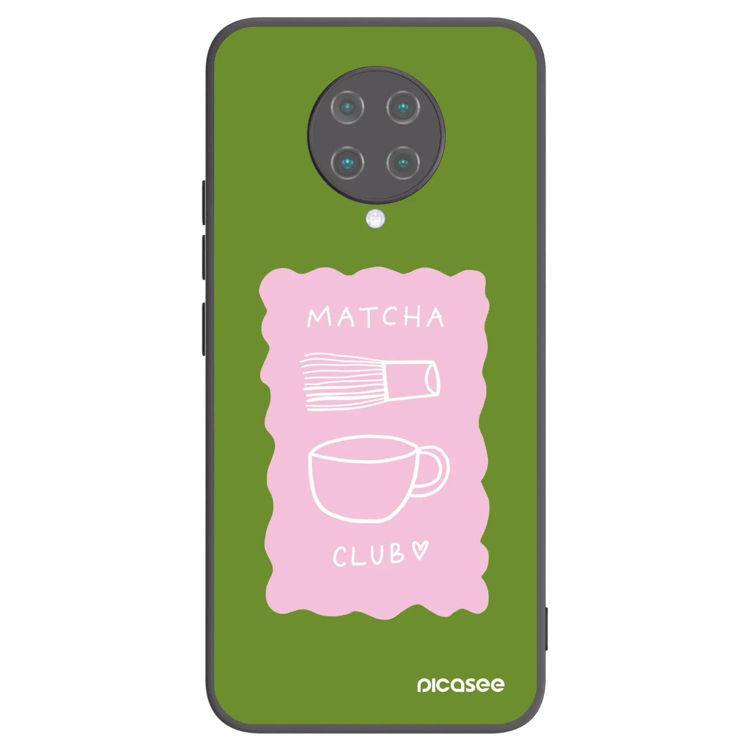 Picasee Μαύρη θήκη σιλικόνης για Xiaomi Poco F2 Pro - Matcha club