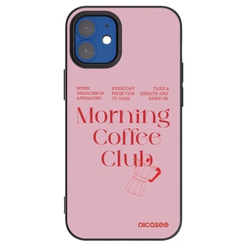 Picasee Μαύρη θήκη σιλικόνης για Apple iPhone 12 mini - Morning