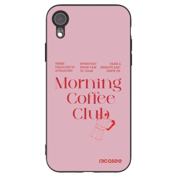 Picasee Μαύρη θήκη σιλικόνης για Apple iPhone XR - Morning