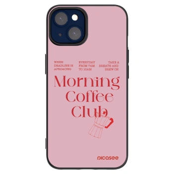 Picasee Μαύρη θήκη σιλικόνης για Apple iPhone 14 - Morning