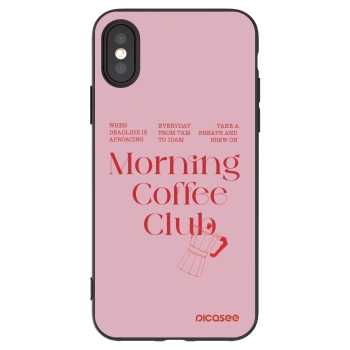 Picasee Μαύρη θήκη σιλικόνης για Apple iPhone X/XS - Morning