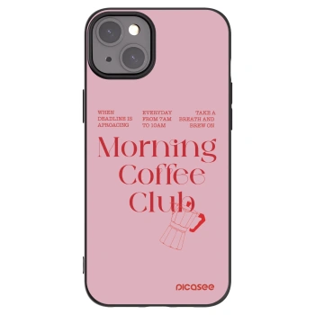 Picasee Μαύρη θήκη σιλικόνης για Apple iPhone 15 Plus - Morning