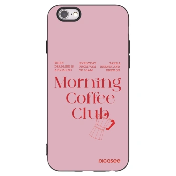 Picasee Μαύρη θήκη σιλικόνης για Apple iPhone 6/6S - Morning