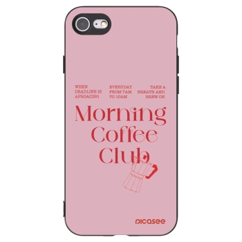 Picasee Μαύρη θήκη σιλικόνης για Apple iPhone 7 - Morning
