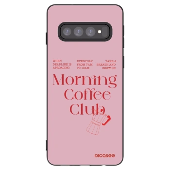 Picasee Μαύρη θήκη σιλικόνης για Samsung Galaxy S10 G973 - Morning