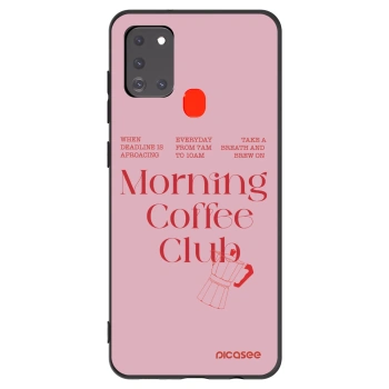 Picasee Μαύρη θήκη σιλικόνης για Samsung Galaxy A21s - Morning
