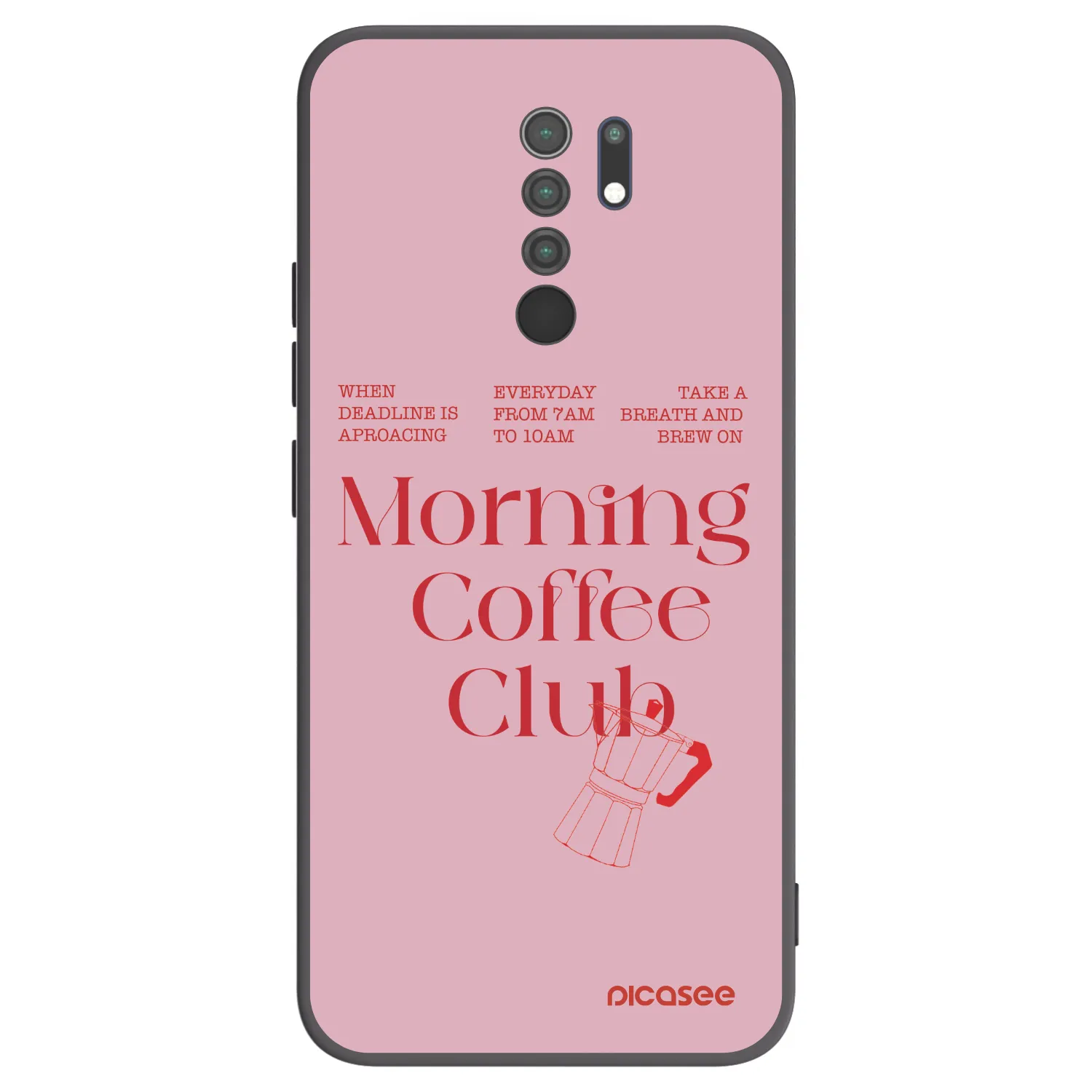 Picasee Μαύρη θήκη σιλικόνης για Xiaomi Redmi 9 - Morning