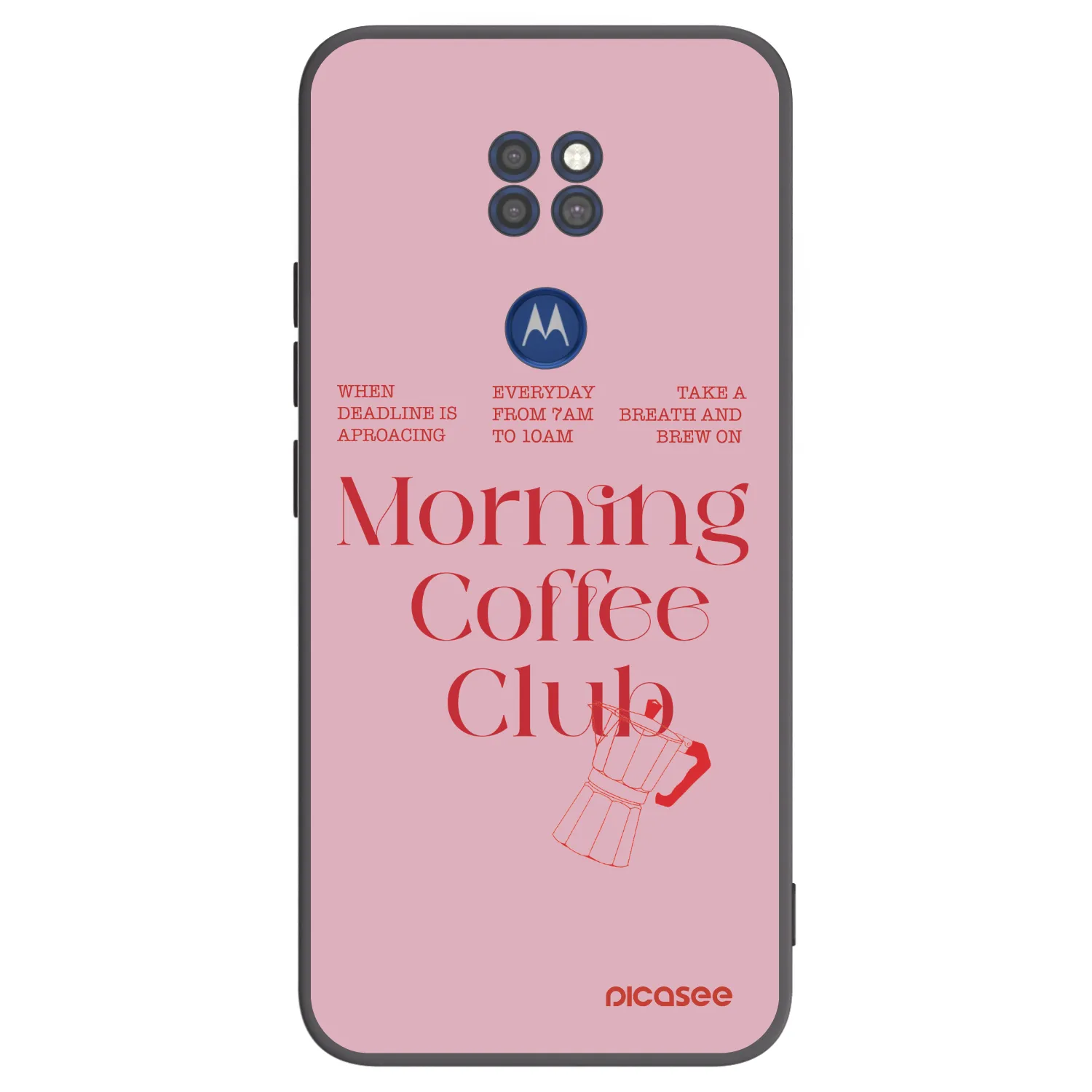 Picasee Μαύρη θήκη σιλικόνης για Motorola Moto G9 Play - Morning