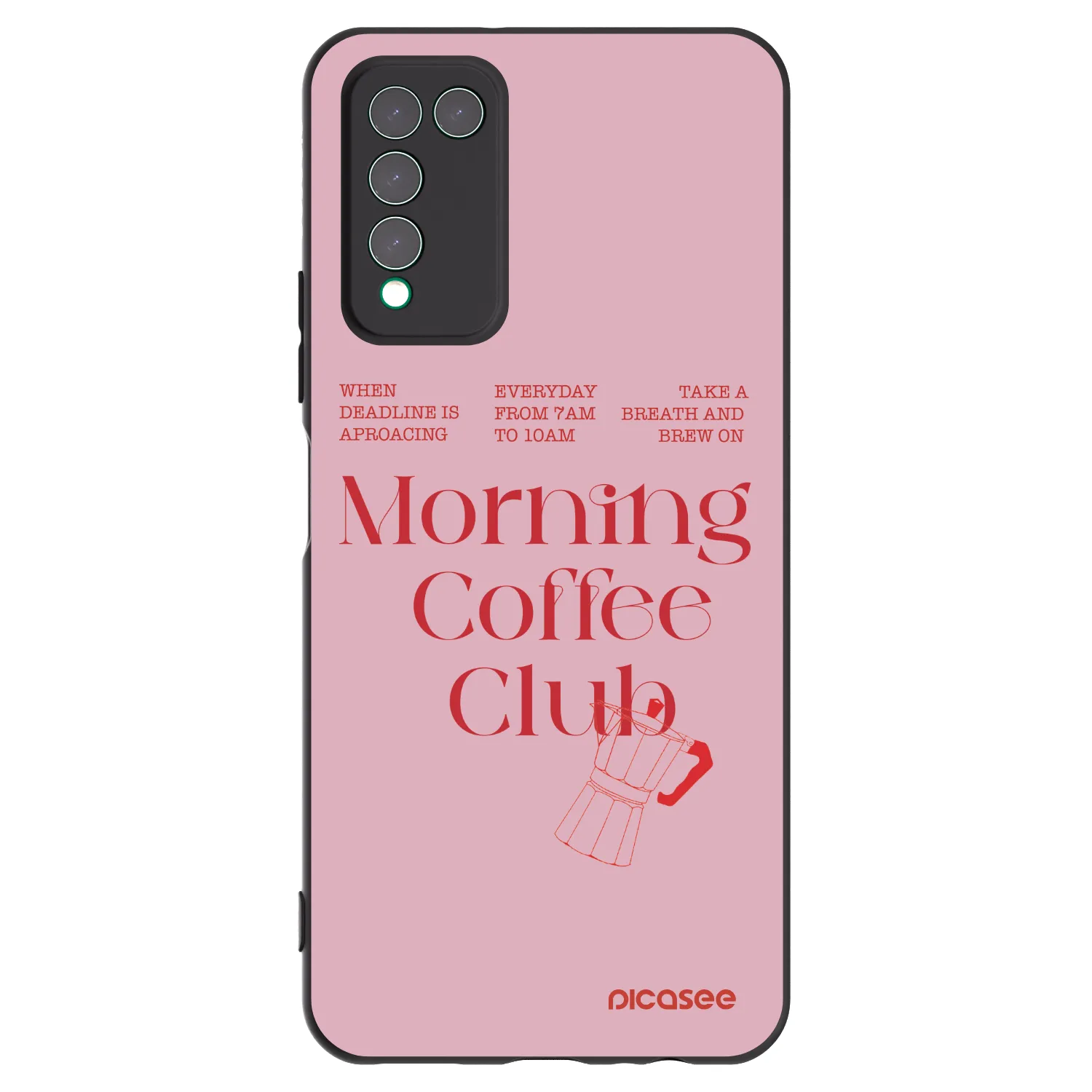 Picasee Μαύρη θήκη σιλικόνης για Honor 10X Lite - Morning