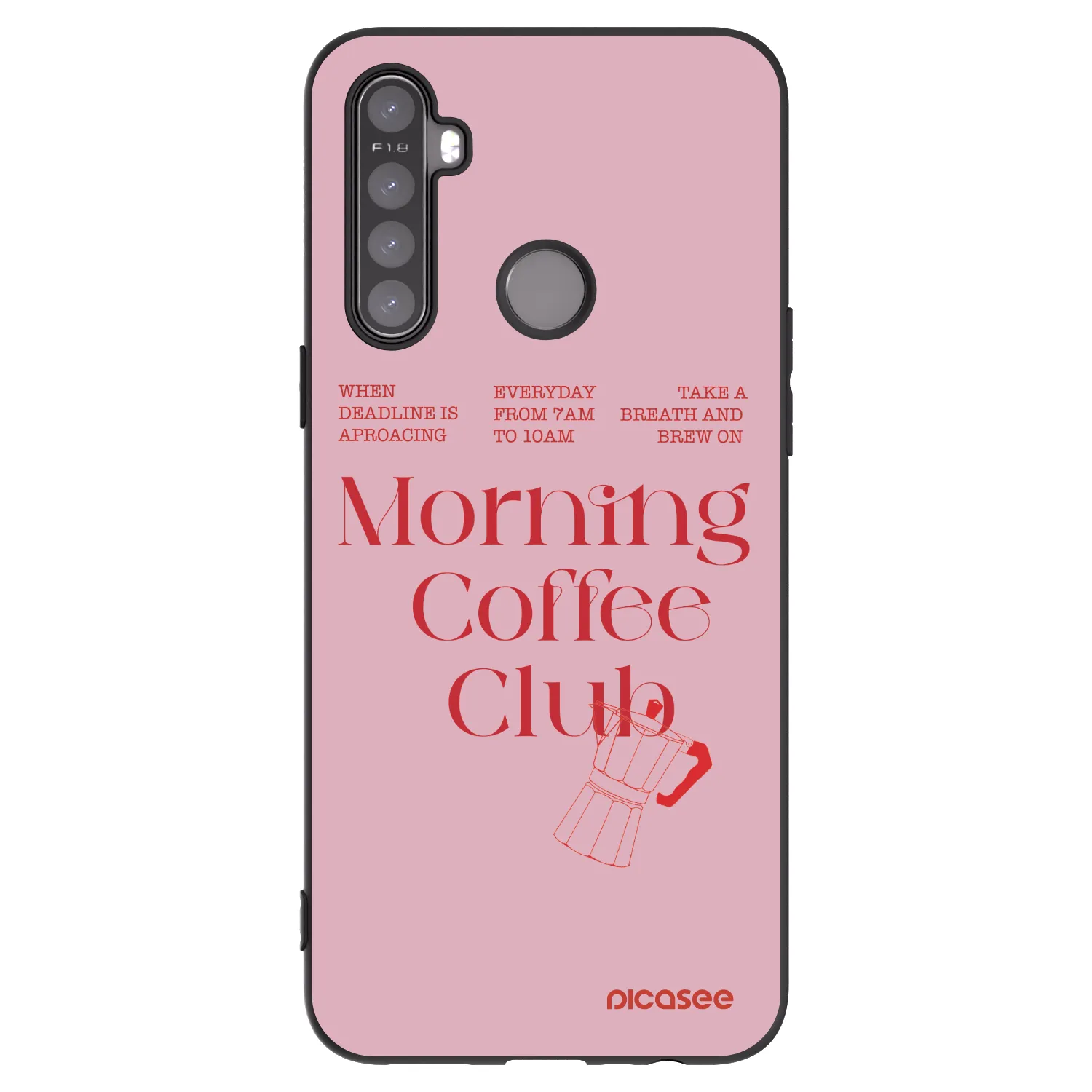 Picasee Μαύρη θήκη σιλικόνης για Realme 6i - Morning