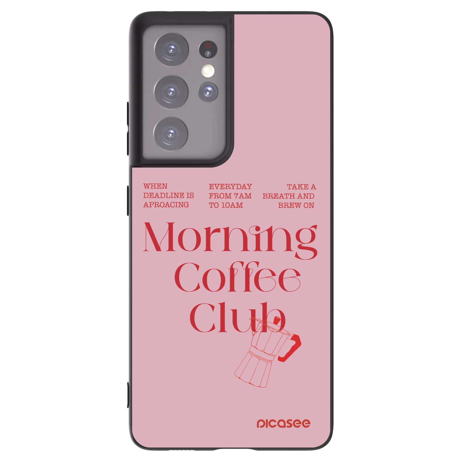 Picasee Μαύρη θήκη σιλικόνης για Samsung Galaxy S21 Ultra 5G G998B - Morning