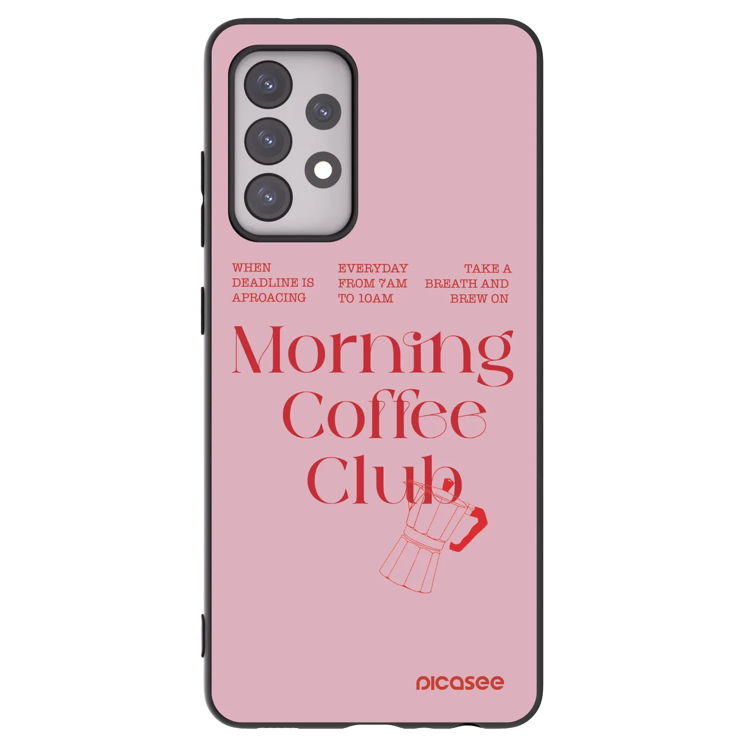 Picasee Μαύρη θήκη σιλικόνης για Samsung Galaxy A52 5G A525F - Morning
