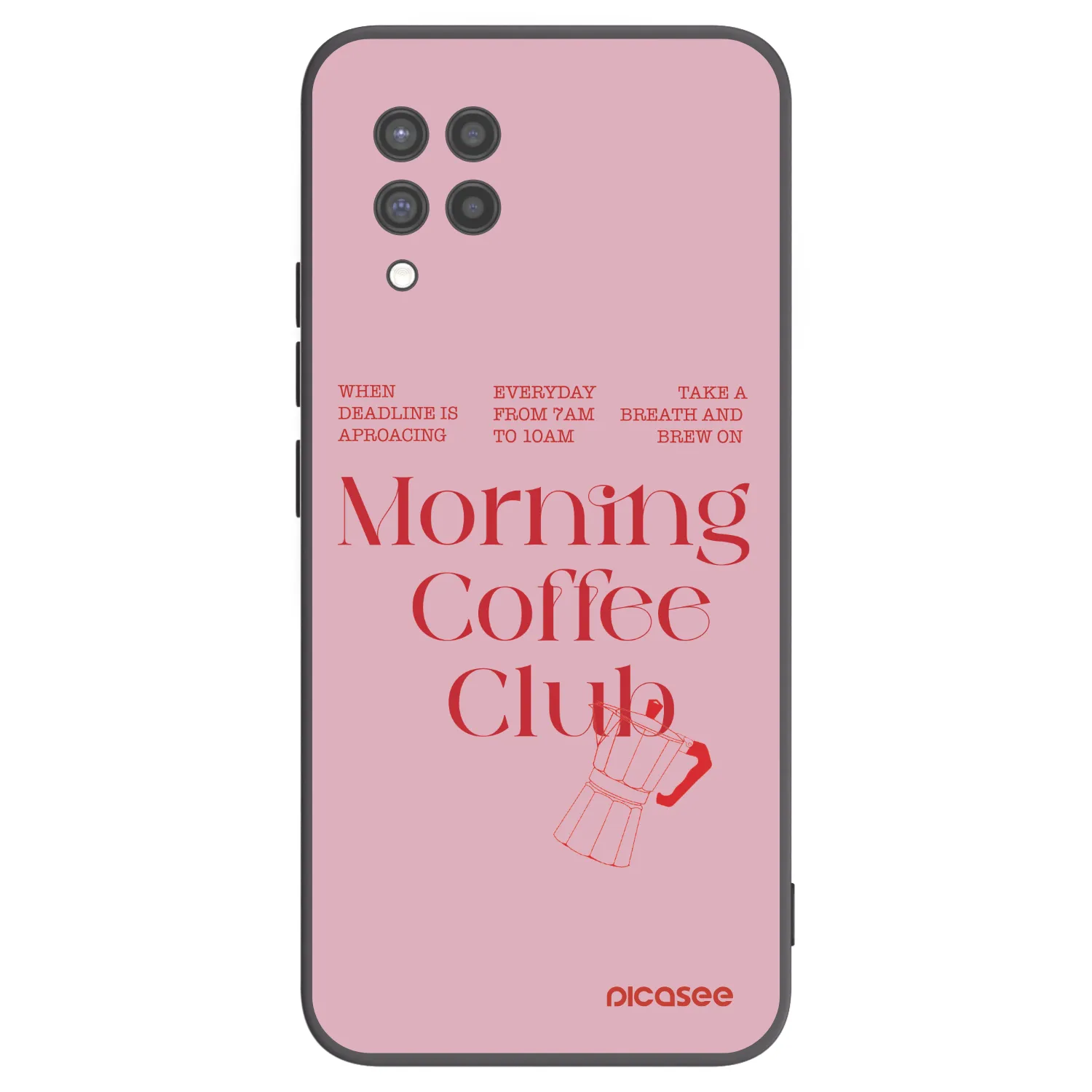 Picasee Μαύρη θήκη σιλικόνης για Samsung Galaxy A42 A426B - Morning