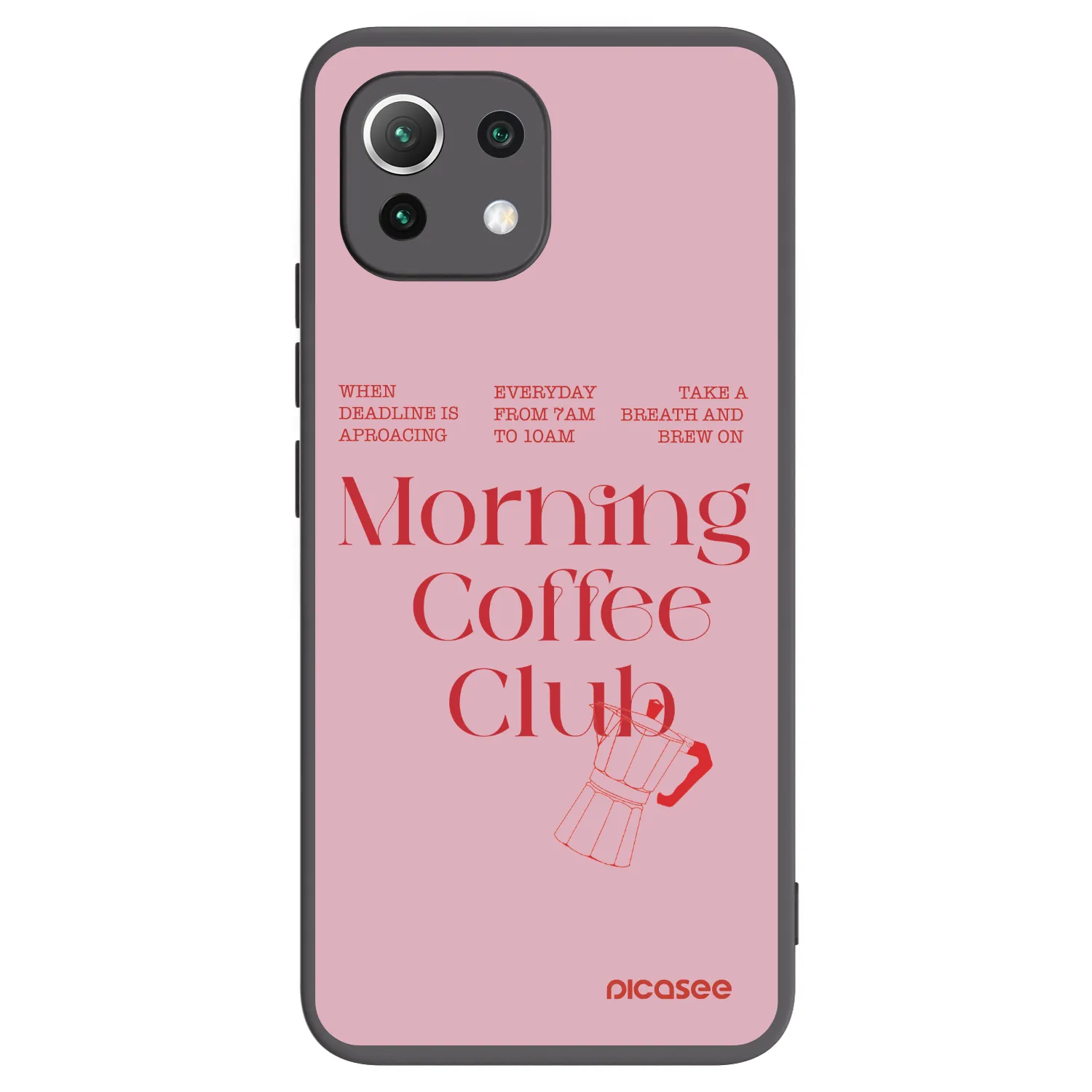 Picasee Μαύρη θήκη σιλικόνης για Xiaomi Mi 11 Lite - Morning