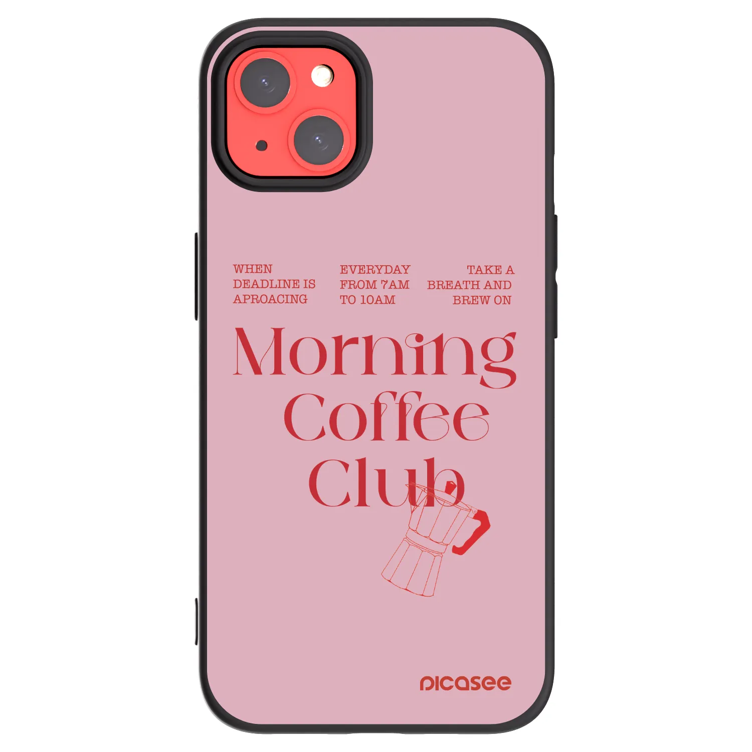 Picasee Μαύρη θήκη σιλικόνης για Apple iPhone 13 - Morning