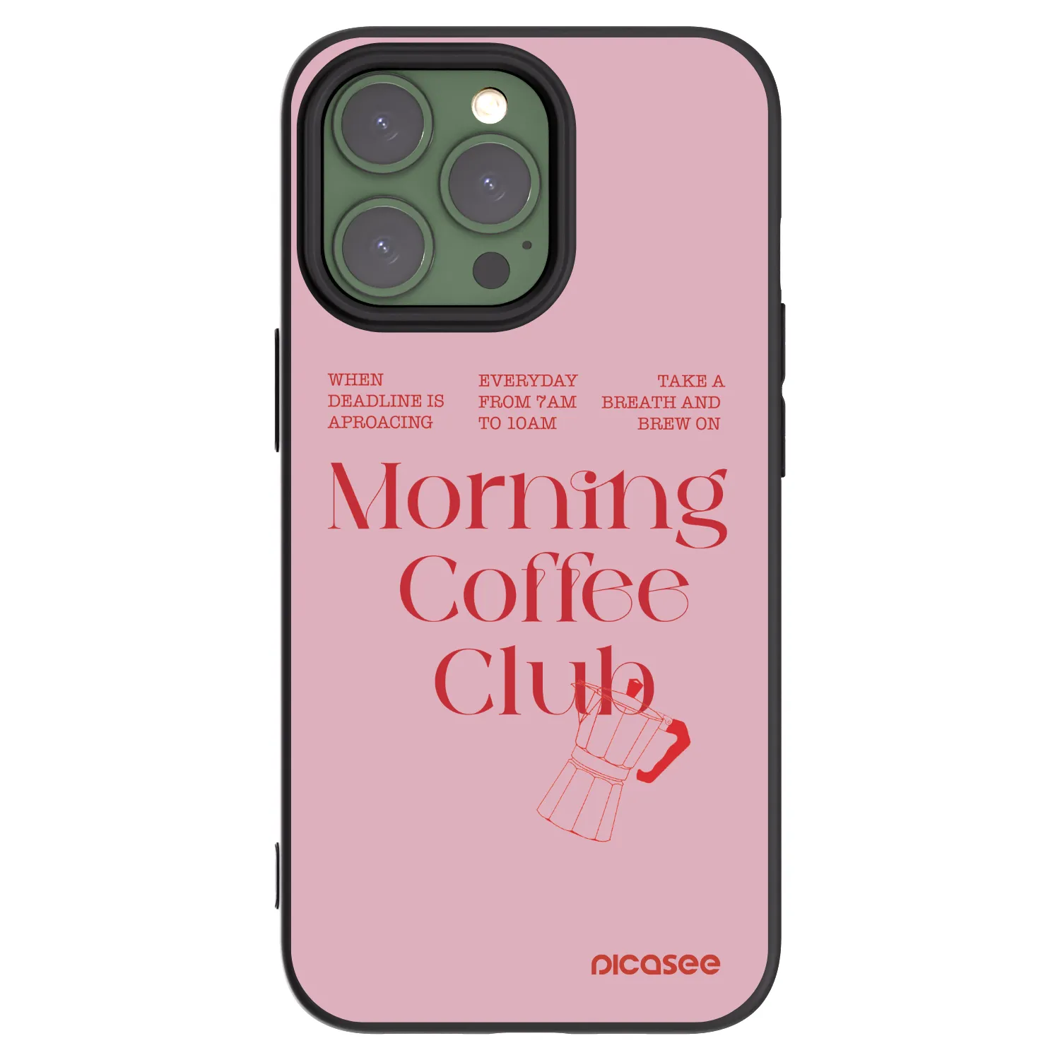 Picasee Μαύρη θήκη σιλικόνης για Apple iPhone 13 Pro - Morning