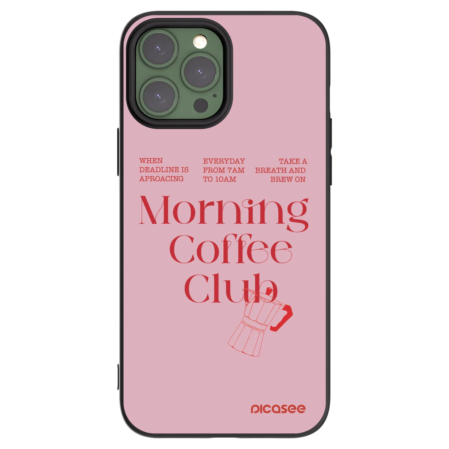 Picasee Μαύρη θήκη σιλικόνης για Apple iPhone 13 Pro Max - Morning