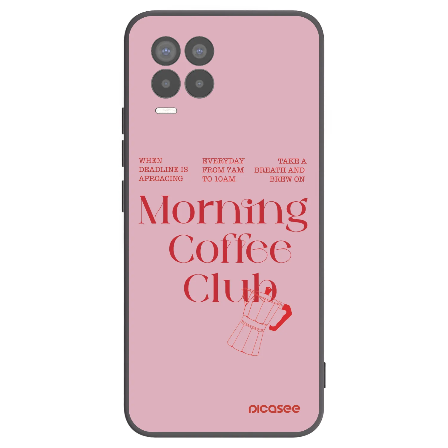 Picasee Μαύρη θήκη σιλικόνης για Realme 8 Pro - Morning