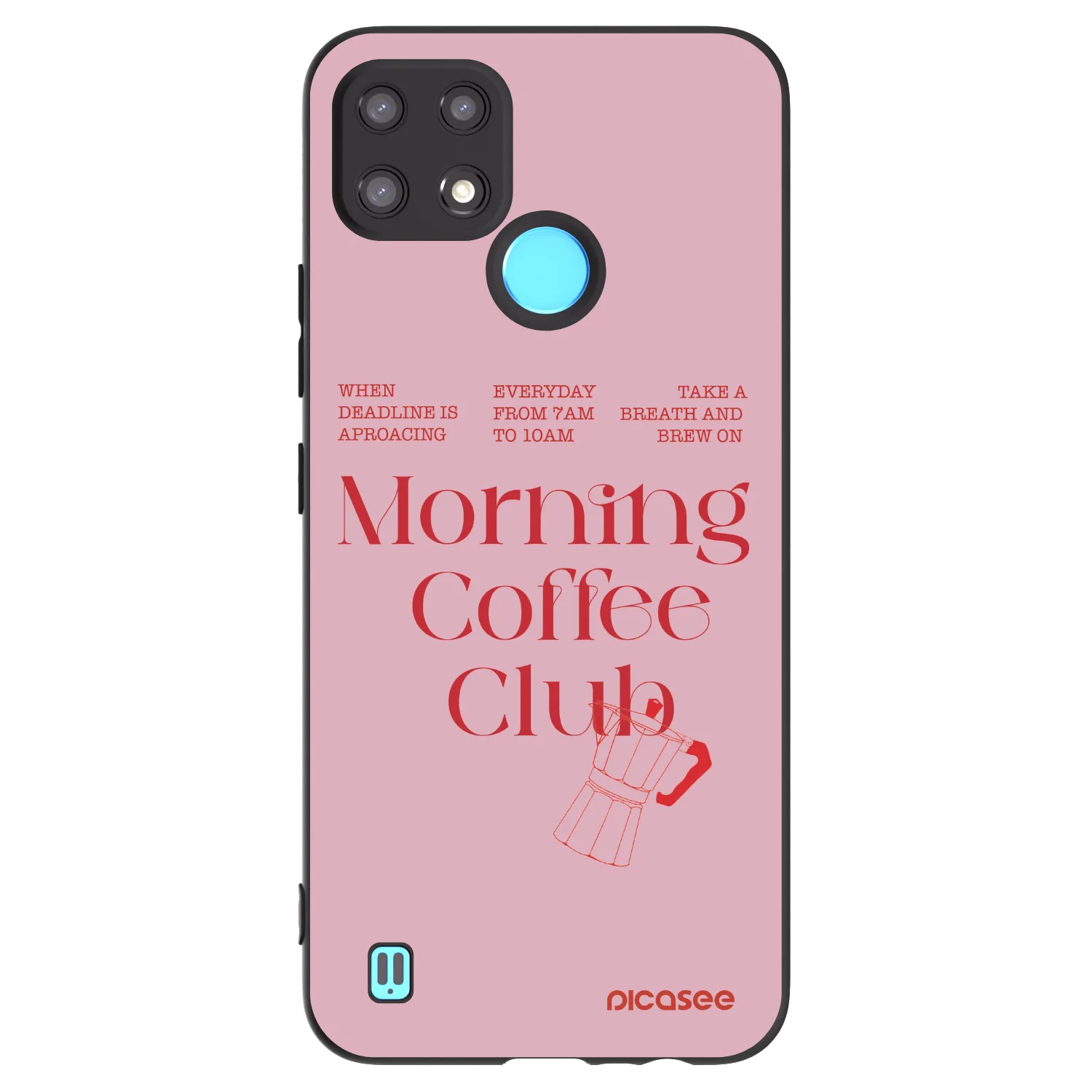 Picasee Μαύρη θήκη σιλικόνης για Realme C21 - Morning