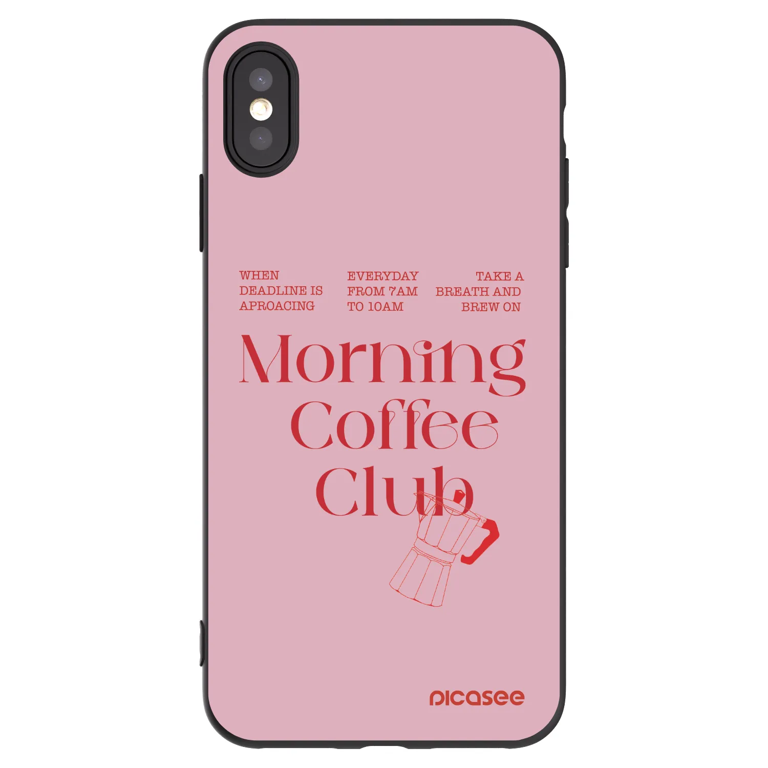 Picasee Μαύρη θήκη σιλικόνης για Apple iPhone XS Max - Morning