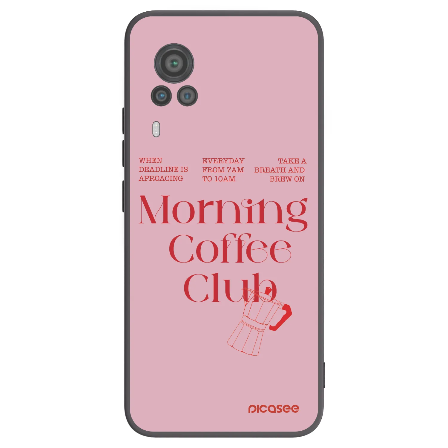 Picasee Μαύρη θήκη σιλικόνης για Vivo X60 Pro 5G - Morning