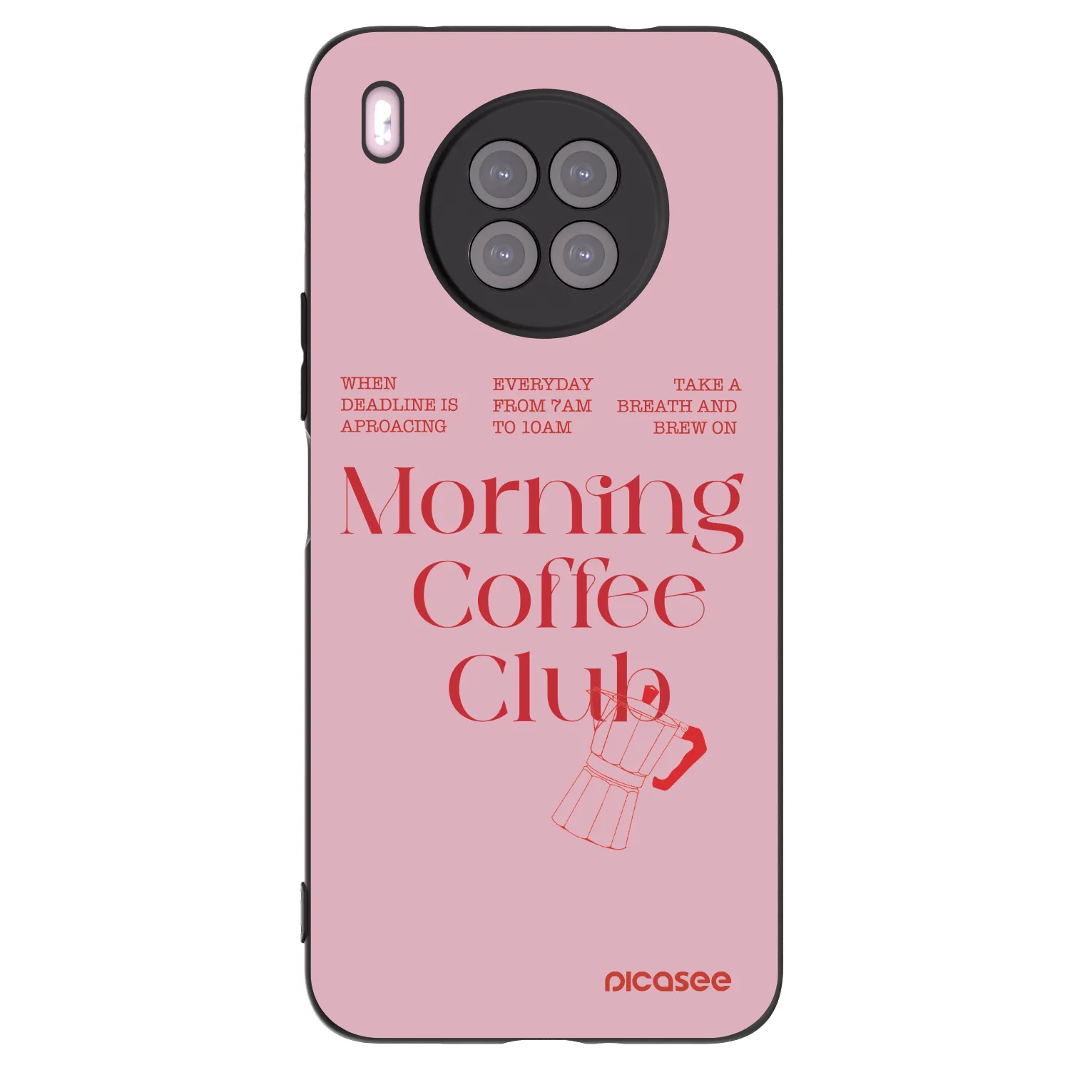 Picasee Μαύρη θήκη σιλικόνης για Huawei Nova 8i - Morning